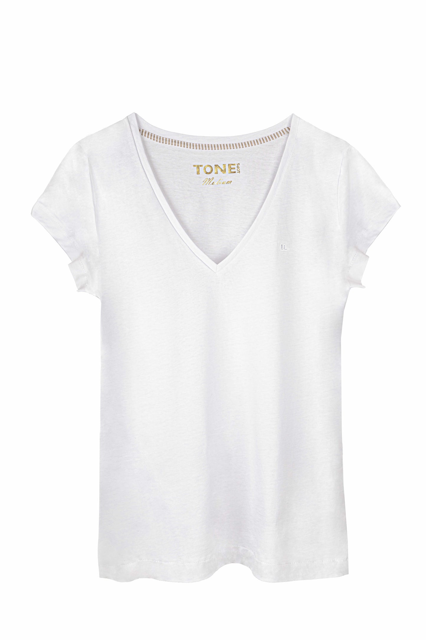 Kadın V Yaka Gül Tshirt