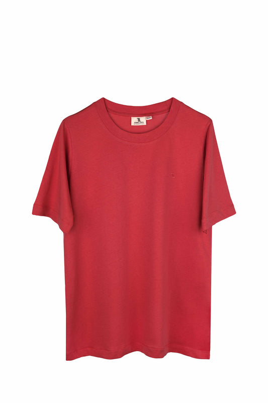 Kadın O Yaka Vişne Tişört